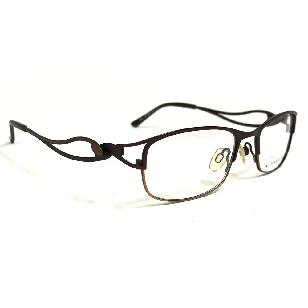 Alfred Sung Eyeglasses Frames AS4995 BRN CEN Brown Bronze Rectangular 49-17-135